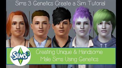 Sims 3 Create a Sim Tutorial - Creating Unique & Handsome Male Sims ...