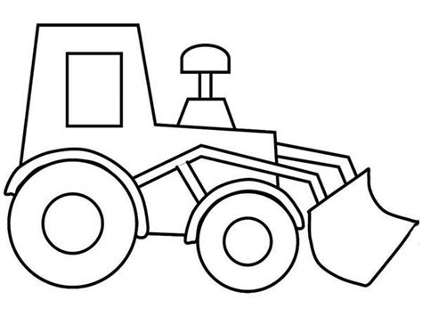 Bulldozer Picture Outline Coloring Page