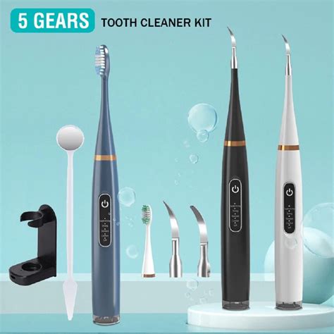 Sonic Teeth Cleaner Dental Teeth Scaler Tooth Calculus Removal Stains Tartar Remover Tool Teeth ...