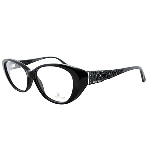 Swarovski Cat-Eye SK 5083 001 Women Shiny Black Frame Eyeglasses | Best ...