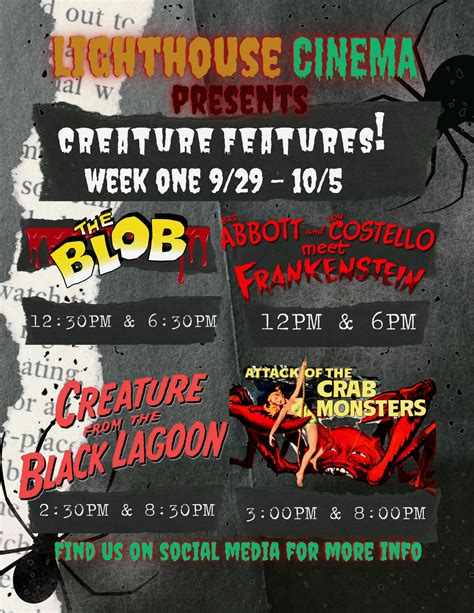 Lighthouse Cinemas and Event Center presents: “Creature Features!” - Pacific Grove Chamber of ...