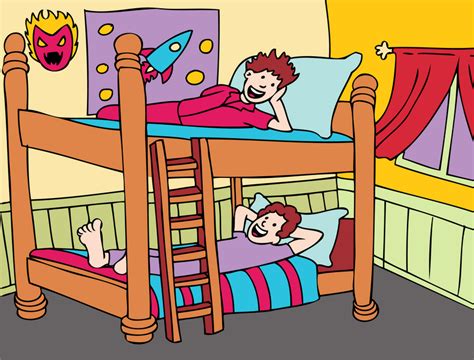 kids sleeping in bunk bed - Clip Art Library