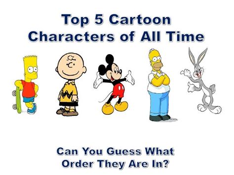 The Top 5 Cartoon Characters Of All Time