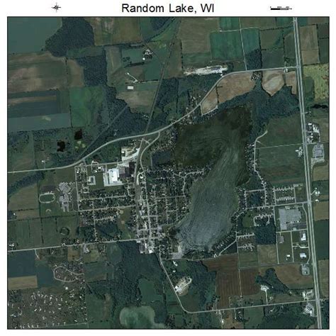 Aerial Photography Map of Random Lake, WI Wisconsin