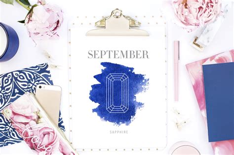 September Birthstone Art Print | Illustrations ~ Creative Market