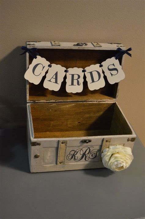 Vintage Wedding Card Box Holder - Rustic Decorative Keepsake Box