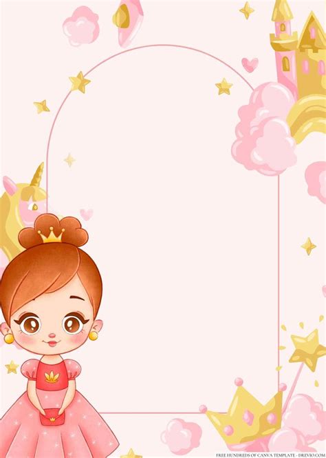 FREE Little Princess Baby Shower Invitations Templates Check more at https://www.fridf.com/free ...