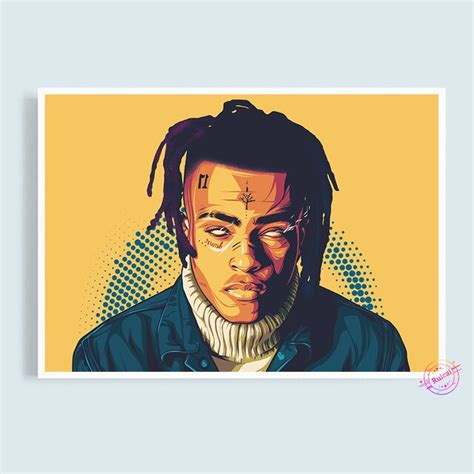 Jahseh Onfroy Posters - Rapper Hip Hop Style Wall Art Canvas Painting Music Star Picture ...