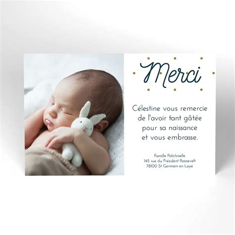 Carte Remerciement Naissance