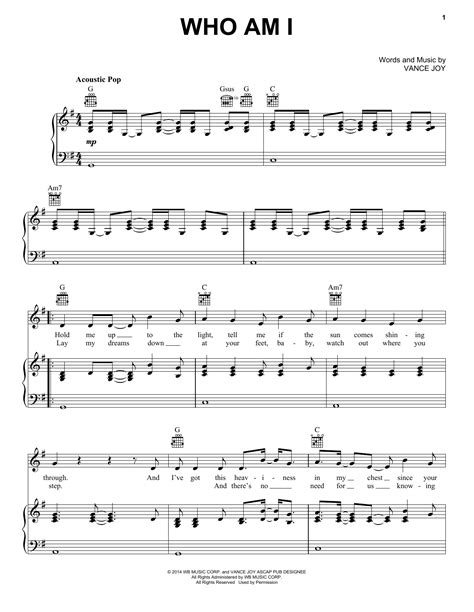 Who Am I | Sheet Music Direct