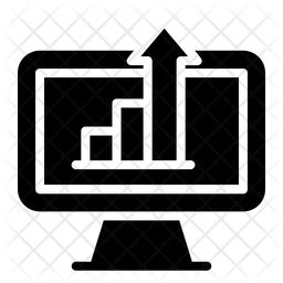 Growth Graph Icon - Download in Glyph Style