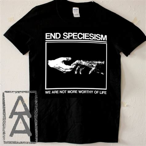 END SPECIESISM vegan animal rights shirt punk