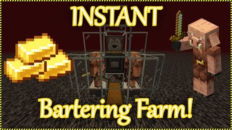 Instant Piglin Bartering Farm! Minecraft Tutorial - YouTube