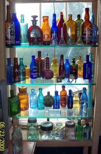 Antique Glass Bottles Display Ideas