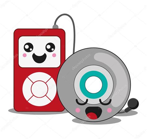 Mp3 icon. Kawaii and technology. Vector graphic — Stock Vector © jemastock #114423760