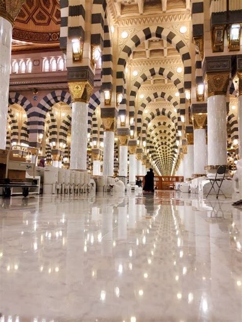 The Interior Architecture of Al-Masjid an-Nabawi (Prophet S Mosque) Editorial Photo - Image of ...