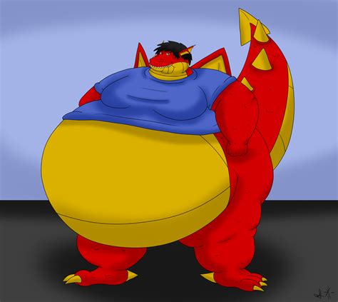 Dan the fat red dragon — Weasyl