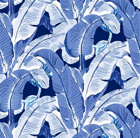 The Iconic Beverly Hills™ Banana Leaf Wallpaper - Doheny Dark Blue - Designer Wallcoverings and ...