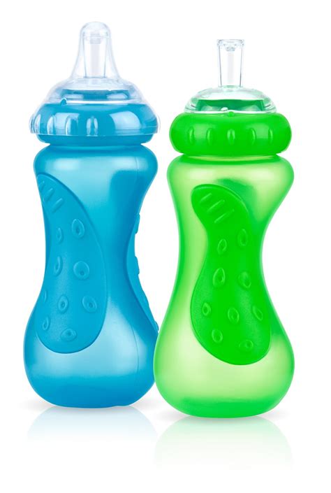 Nuby Active Sipeez Straw Sippy Cup, 10oz, 2 pk, Blue/Green - Walmart.com - Walmart.com