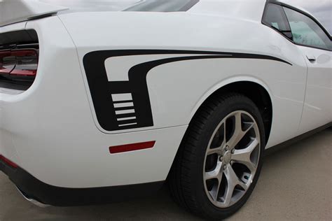 2008-2021 Dodge Challenger Decals CUDA STROBE SIDES Stripes Rear Quarter Panel Rally Vinyl ...