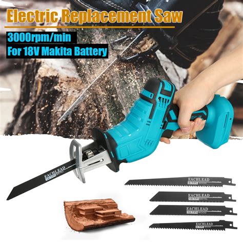 Mini Electric Saw Cordless Reciprocating Saw Woodworking Cutting DIY Power Saws Tool with 4 Saw ...