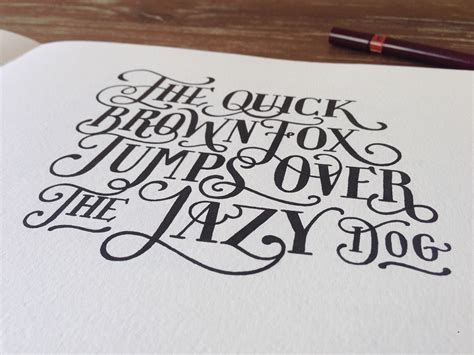 The quick brown fox collection - Hand lettering | Behance