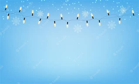 Premium Vector | Christmas lights, decorative design elements, winter ...