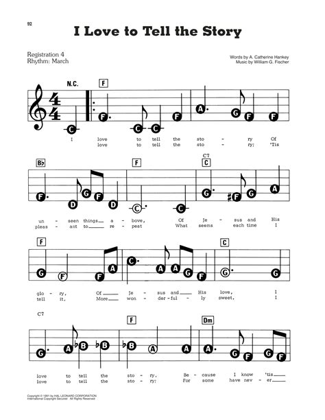 I Love To Tell The Story Sheet Music | Alan Jackson | E-Z Play Today