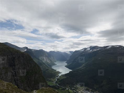 Scenic majestic mountain and river viewy 01 stock photo (180055 ...