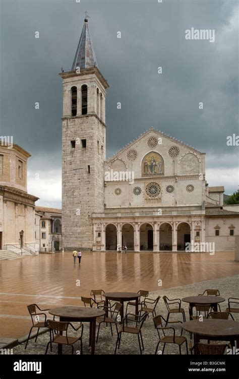 Spoleto Cathedral in the Piazza del Duome is dedicated to Santa Maria ...