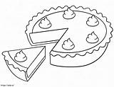 Pie Coloring Pages 2025 sketch template