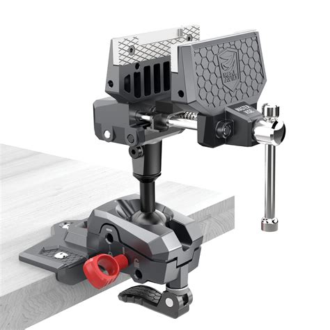 Real Avid Precision Bench Vise with Clamping Vise Jaws & Swiveling Vise ...