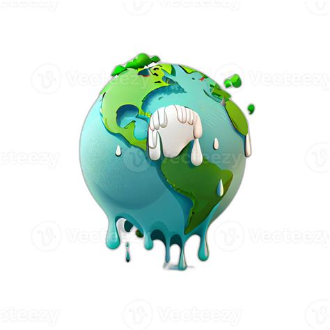 Climate change illustration with transparent background, Global warming illustration artwork ...