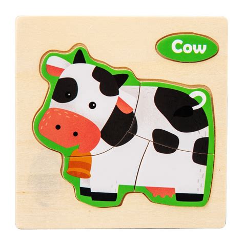 Mikilon Wooden Animal Puzzles Toys for Toddlers Ages 1-3 - Kids Animal Jigsaw Puzzles Stem ...