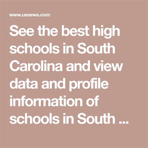 See the best high schools in South Carolina and view data and profile information of schools in ...