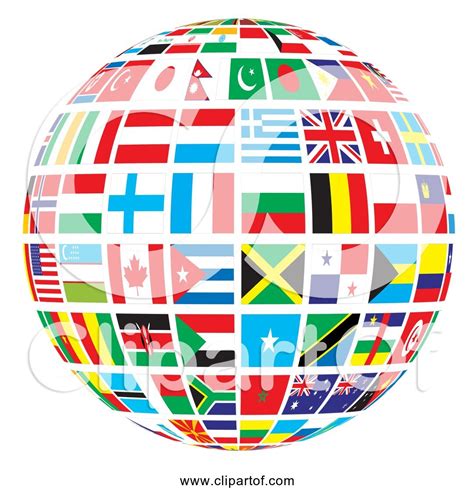 Free Clipart of World Flags Globe