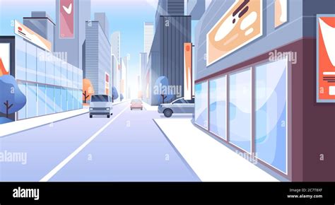 Cartoon City Road Background