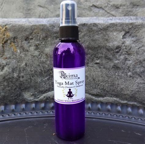 YOGA MAT SPRAY 4 oz - Naturally Disinfecting Cleanser Anti-Microbial Anti-Bacterial for fitness ...