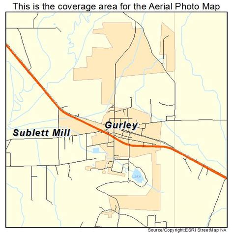 Aerial Photography Map of Gurley, AL Alabama