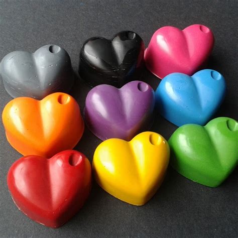 Love heart shaped crayons Heart crayons Shape crayons | Etsy