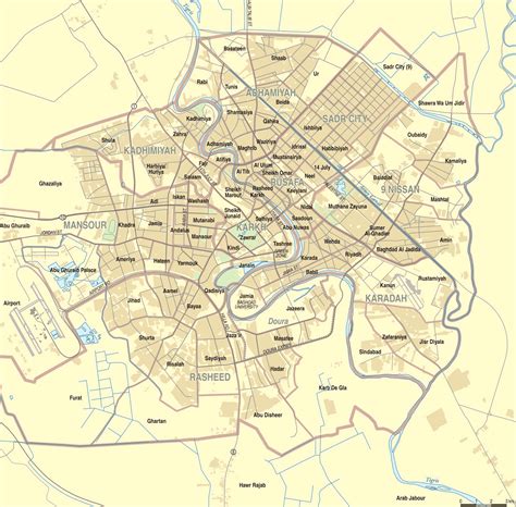 Map Of Baghdad Neighborhoods • Mapsof.net