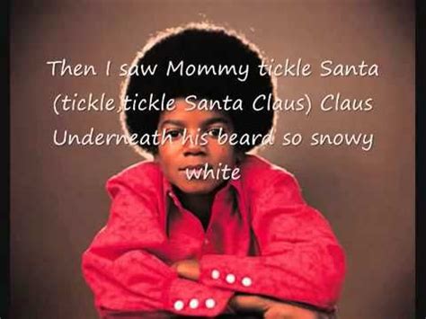 The Jackson 5 I saw Mommy kissing Santa Claus with lyrics | Jackson, Jackson 5, Michael jackson