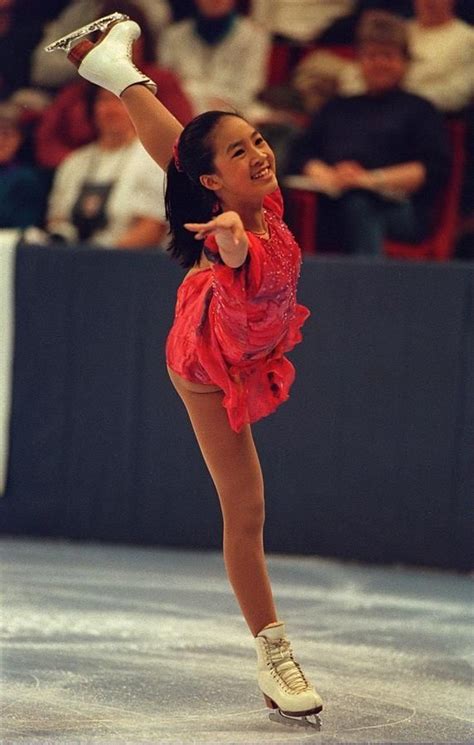 Michelle Kwan performing her free skate during the Hershey’s International Figure Skating ...