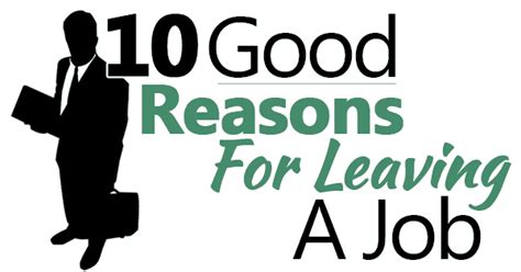 10 Good Reasons For Leaving A Job