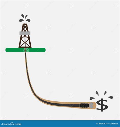 Drilling Oil Well Vector Illustration Stock Vector - Illustration of headgear, fuel: 81242076