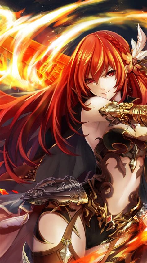 Download wallpaper girl, anime, firesword, section other in resolution ...