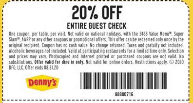 Dennys Coupons and Discounts