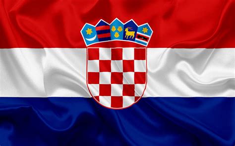 Croatian flag, Croatia, Europe, flag of Croatia, silk flag, HD ...