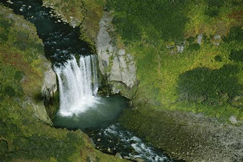 Aerial View Of A Magnificent Waterfall Photograph by Carsten Peter