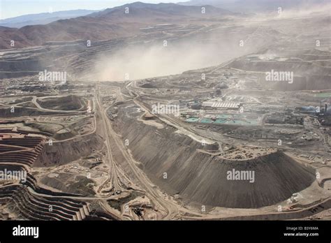 copper mine atacama desert Chile Calama mining open pit Stock Photo ...